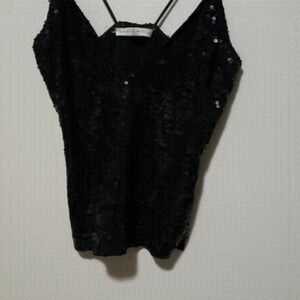 Slow FASHION made in vancouver Carlie Wong Sequin Bustier Top Size small black